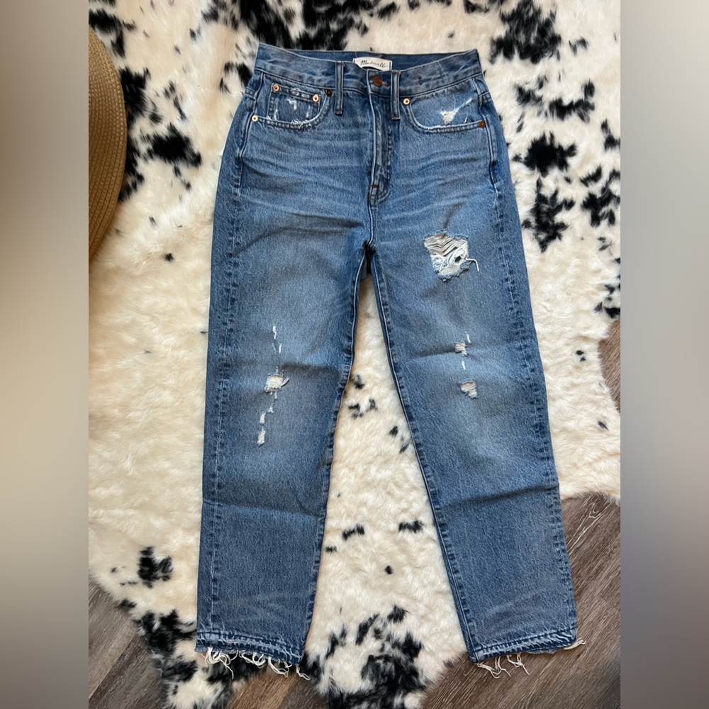 MADEWELL Distressed Classic Straight Jean
